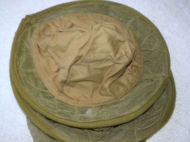 86) WW2 Indian Made British Army Tropical Issue Anti Mosquito Helmet Face Net 1943 — image 2
