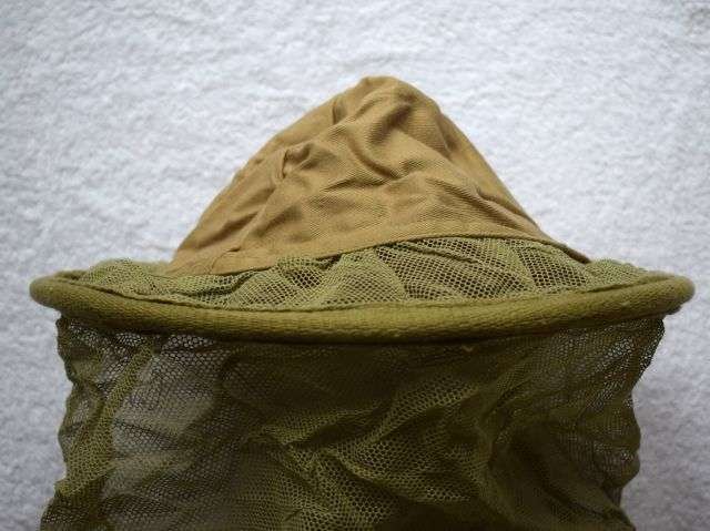 86) WW2 Indian Made British Army Tropical Issue Anti Mosquito Helmet Face Net 1943 — image 6