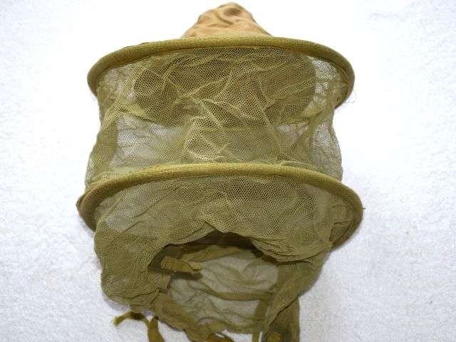 86) WW2 Indian Made British Army Tropical Issue Anti Mosquito Helmet Face Net 1943 — image 7