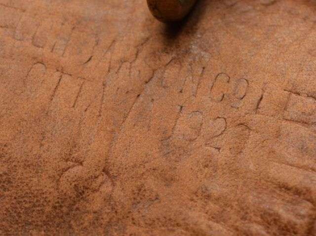 97) Nice Original WW1 Pattern Canadian Leather Snake Belt Ottawa 1929 — image 4