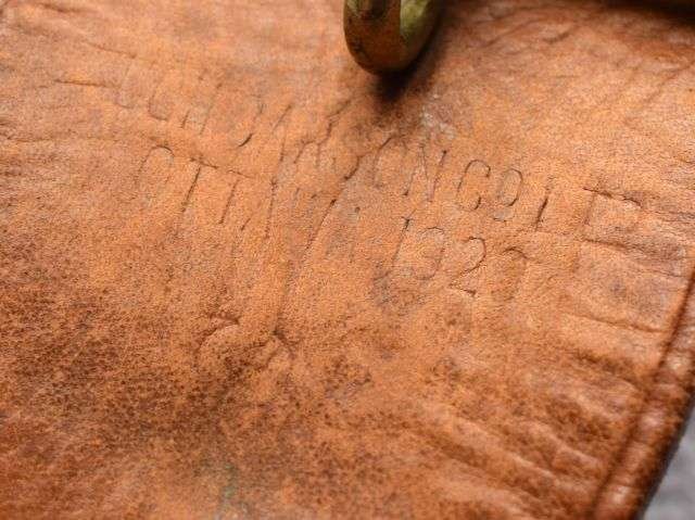 97) Nice Original WW1 Pattern Canadian Leather Snake Belt Ottawa 1929 — image 5