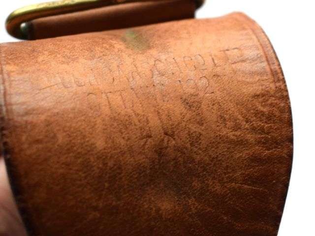 97) Nice Original WW1 Pattern Canadian Leather Snake Belt Ottawa 1929 — image 6