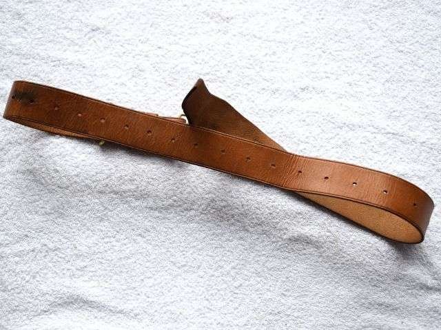 97) Nice Original WW1 Pattern Canadian Leather Snake Belt Ottawa 1929 — image 7