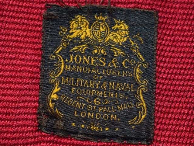 55) Lovely Victorian British Army Maroon Waist Sash with 2 Tassels By Jones & Co — image 2