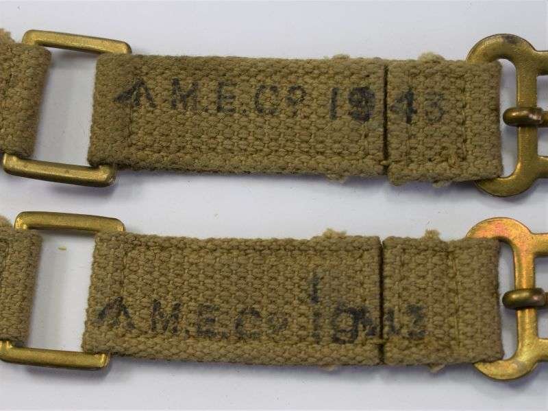 58) Mint Unissued WW2 British Officers Brace Attachments MECo 1943 — image 2