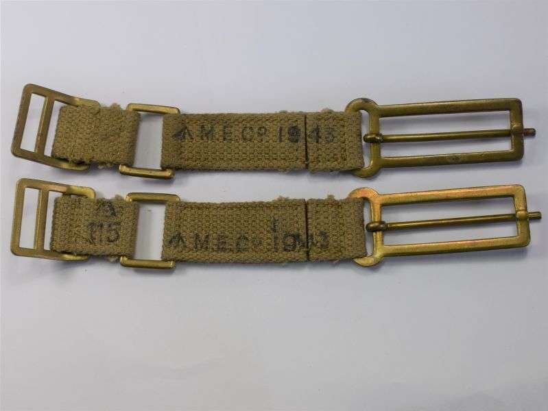 58) Mint Unissued WW2 British Officers Brace Attachments MECo 1943 — image 3