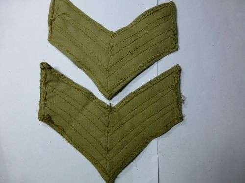 61) Mint Original WW2 British Army Khaki Drill Sergeants Stripes — image 4