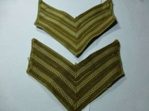 61) Mint Original WW2 British Army Khaki Drill Sergeants Stripes