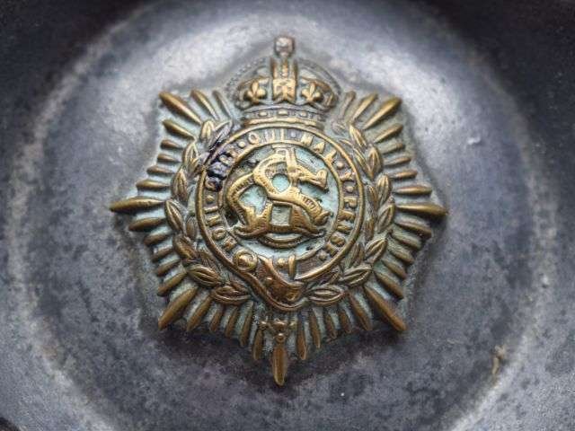 27) Excellent Period Made WW1 Ash Tray With ASC Army Service Corps Badge — image 3