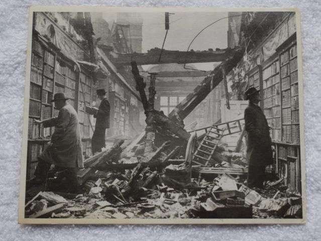 29) Interesting Original WW2 Photographs Of Bombed Library, Bombed Buildings etc — image 3