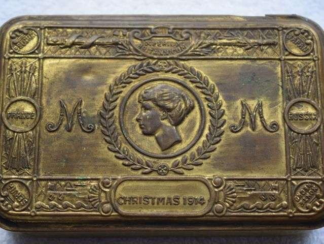 12) Good Original WW1 British Princess Mary Gift Tin Christmas 1914 In Good Condition — image 12