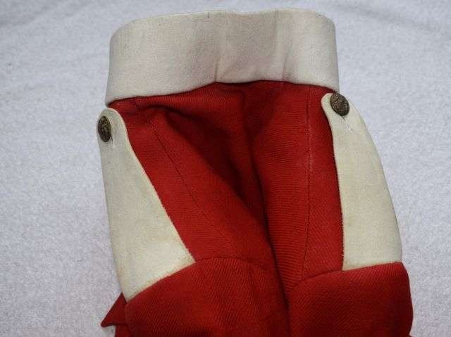 104) Lovely Original Victorian Military Red Tunic With White Collar, Epaulettes & Cuffs — image 12