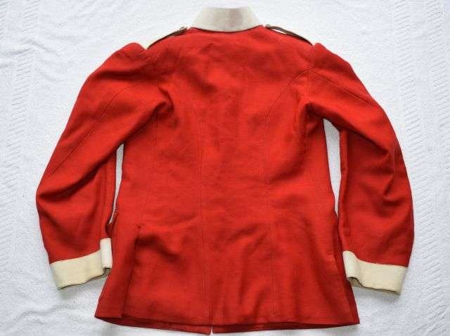 104) Lovely Original Victorian Military Red Tunic With White Collar, Epaulettes & Cuffs — image 13
