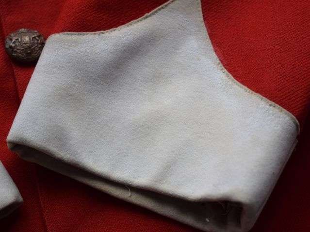 104) Lovely Original Victorian Military Red Tunic With White Collar, Epaulettes & Cuffs — image 14