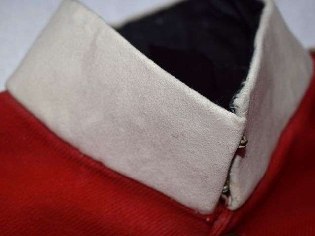 104) Lovely Original Victorian Military Red Tunic With White Collar, Epaulettes & Cuffs — image 19