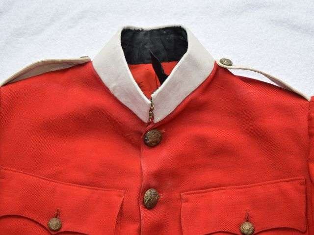 104) Lovely Original Victorian Military Red Tunic With White Collar, Epaulettes & Cuffs — image 20