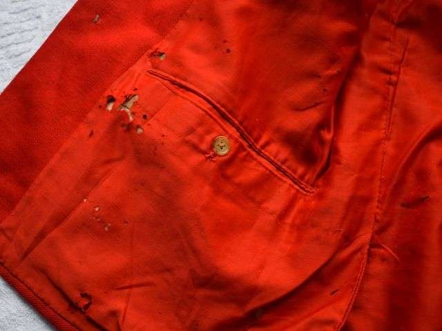 104) Lovely Original Victorian Military Red Tunic With White Collar, Epaulettes & Cuffs — image 8