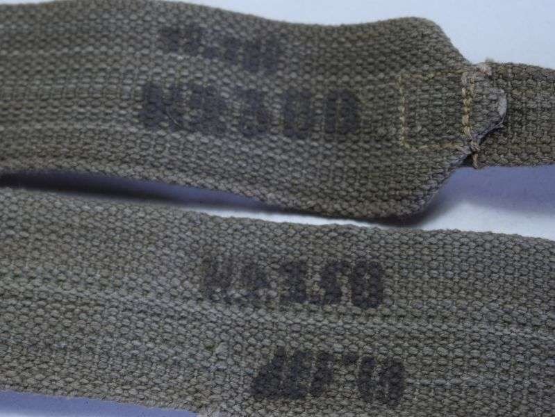 106) Original WW2 Indian Made British Army Shoulder Braces in Jungle Green KEF 1945 — image 4