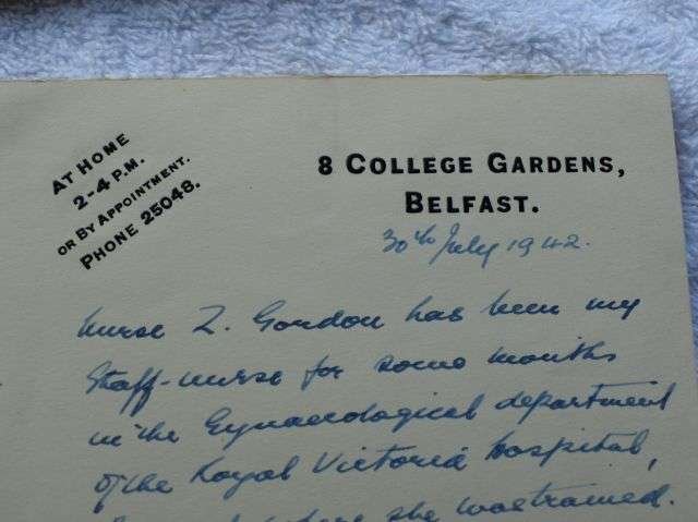 110) Interesting Original WW2 Paperwork to 2 Nurses One in Belfast The Other In The QAIMNS — image 17