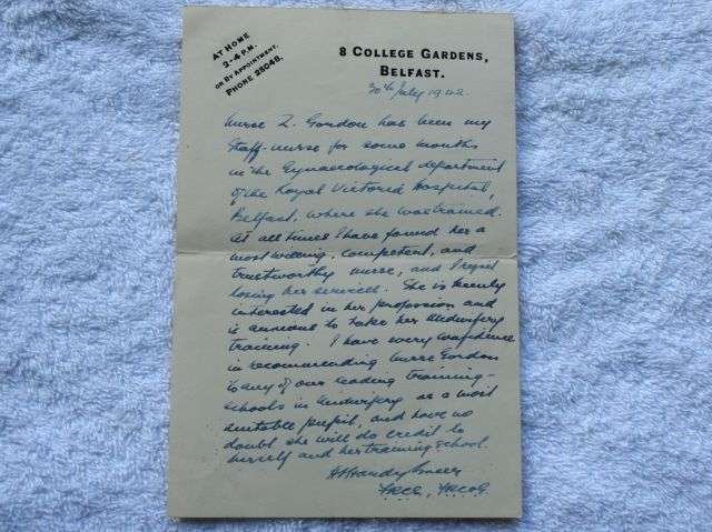 110) Interesting Original WW2 Paperwork to 2 Nurses One in Belfast The Other In The QAIMNS — image 18