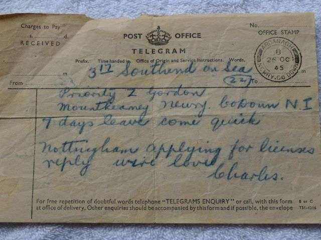 110) Interesting Original WW2 Paperwork to 2 Nurses One in Belfast The Other In The QAIMNS — image 9