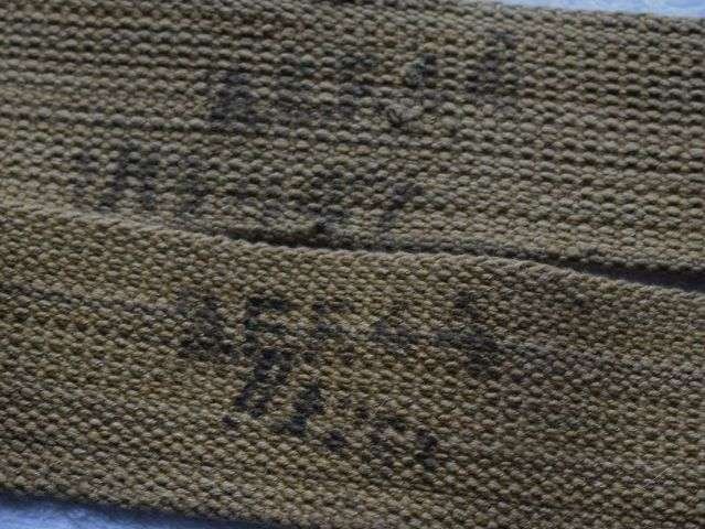 111) Unissued Indian Made Matching Left & Right 37 Pattern Khaki Web Braces AEF 1944 — image 4