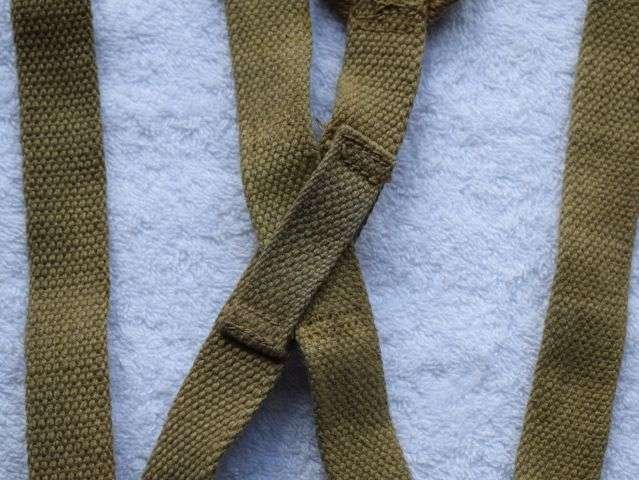 111) Unissued Indian Made Matching Left & Right 37 Pattern Khaki Web Braces AEF 1944 — image 5