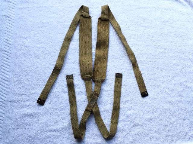 111) Unissued Indian Made Matching Left & Right 37 Pattern Khaki Web Braces AEF 1944 — image 6