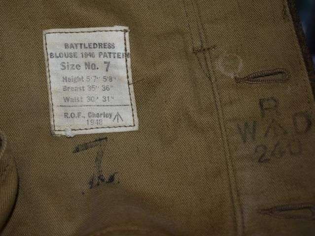 120) Excellent Original British Army 1946 Pattern Battledress Blouse Dated 1948 & Original Insignia — image 14