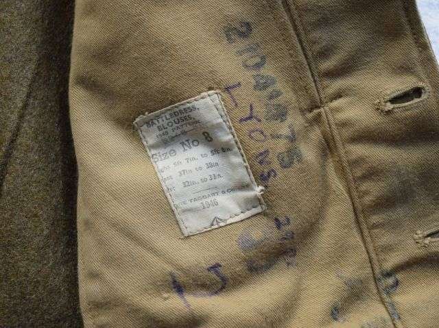 123) Excellent Original British Army 1940 Pattern Battledress Blouse Converted to 1946 Pat — image 10