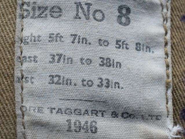 123) Excellent Original British Army 1940 Pattern Battledress Blouse Converted to 1946 Pat — image 7