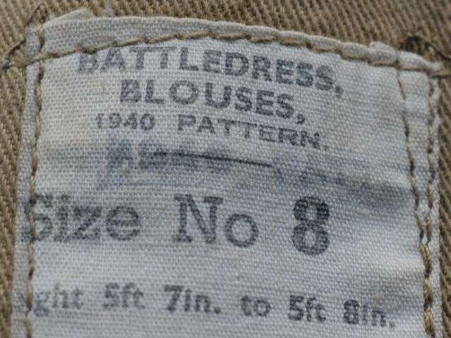 123) Excellent Original British Army 1940 Pattern Battledress Blouse Converted to 1946 Pat — image 8