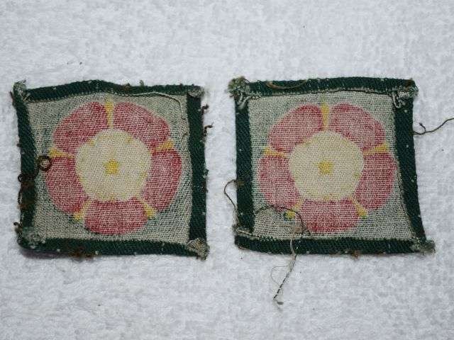 24) An Original Pair Of Printed Cloth Badges to the Catterick District — image 2