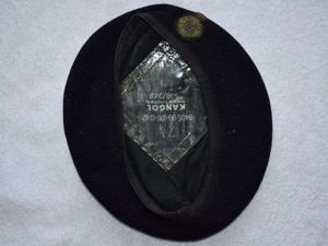 3) Good Original British Army Chaplains Blue/Black Beret RAChD 1960s-70s