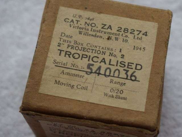 79) Excellent Original Boxed British Army Amperes Moving Coil Gauge 1944 Tropicalised — image 6