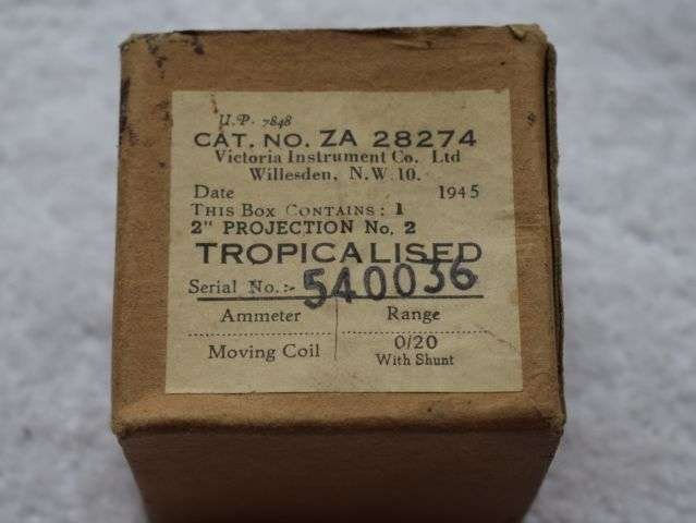 79) Excellent Original Boxed British Army Amperes Moving Coil Gauge 1944 Tropicalised — image 8