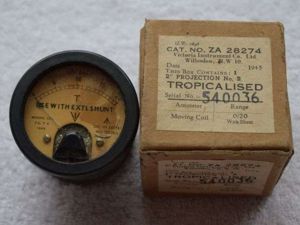 79) Excellent Original Boxed British Army Amperes Moving Coil Gauge …