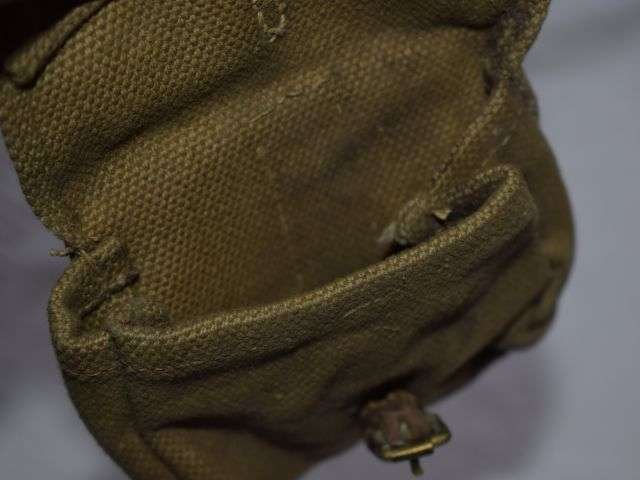 64) Original WW2 Flare Pistol & Radio Kit Shoulder Strap Pouch With Leather Closure Strap — image 4
