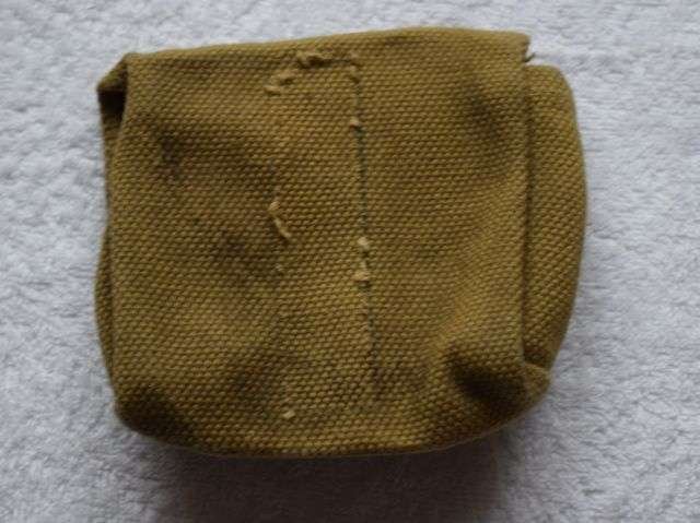 64) Original WW2 Flare Pistol & Radio Kit Shoulder Strap Pouch With Leather Closure Strap — image 5