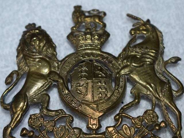 44) Very Nice 100% Original Large Victorian Royal Artillery Helmet Plate, Helmet Badge — image 5