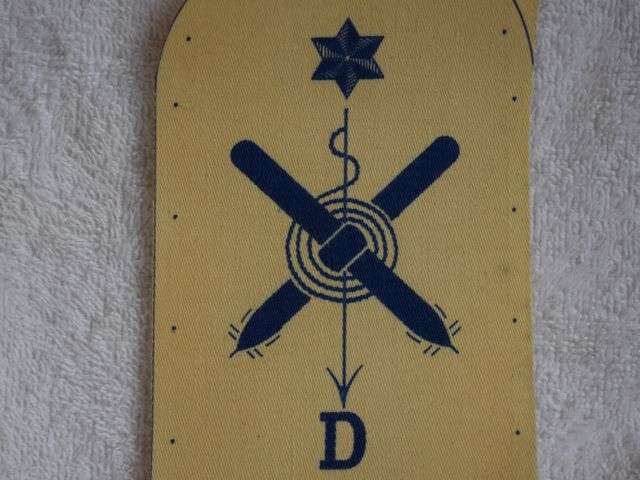 14) Vintage Royal Navy Blue & White Printed Trade Badge Torpedo Anti-Submarine D — image 4