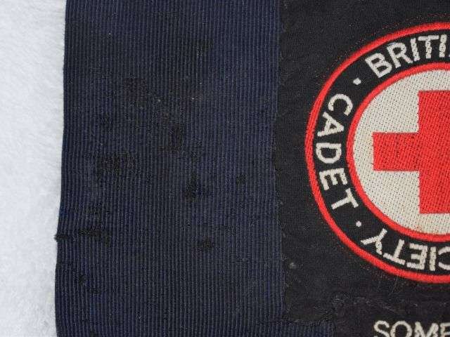 16) Good Original WW2 Era British Red Cross Society Cadets Armlet For Somerset — image 2