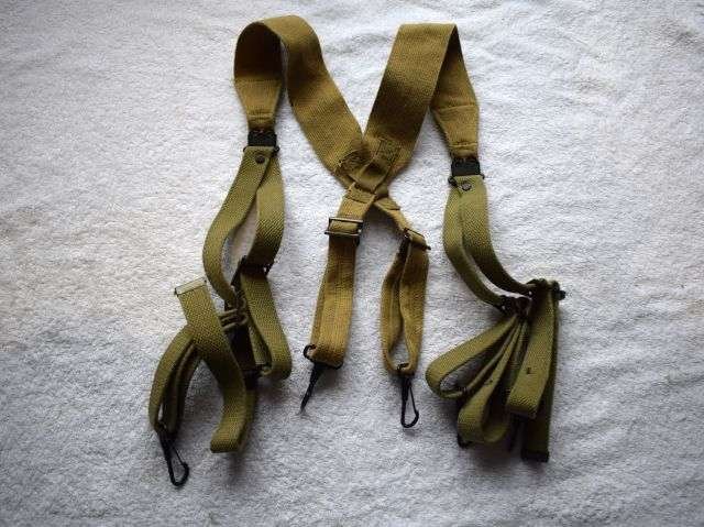 81) Mint Original Early WW2 US Army Issue M-36 Equipment Suspenders Dated 1942 — image 5