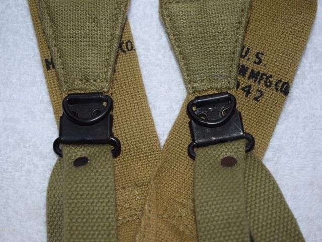 81) Mint Original Early WW2 US Army Issue M-36 Equipment Suspenders Dated 1942 — image 6