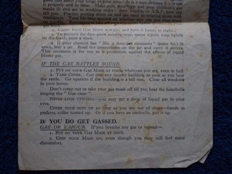 10) Tatty Original WW2 Leaflet What To Do About Gas 1941 — image 5
