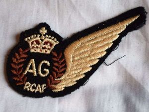 31) Excellent Original WW2 RCAF Air Gunner AG Brevet Straight …