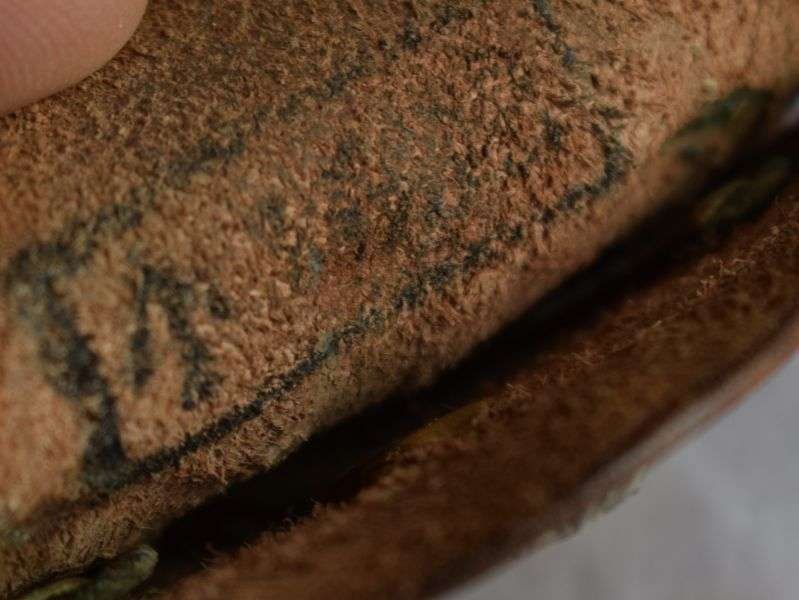 39) Excellent Original WW2-1950s? Leather Wrist Rank to Staff Sgt — image 3