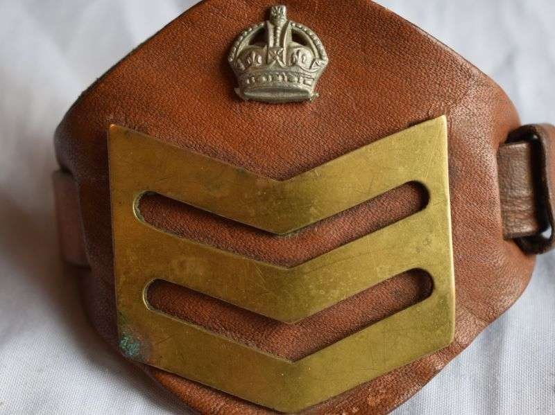 39) Excellent Original WW2-1950s? Leather Wrist Rank to Staff Sgt — image 5