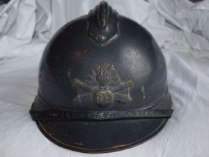 56) Excellent Original WW1 French Army Adrian M15 Steel Helmet …