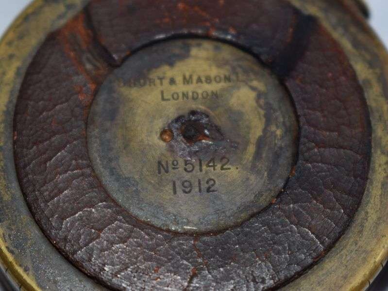 57) Excellent Early Pre WW1 British Officers Verner's Pattern VI Compass Dated 1912 & Case Dated 1913 — image 2